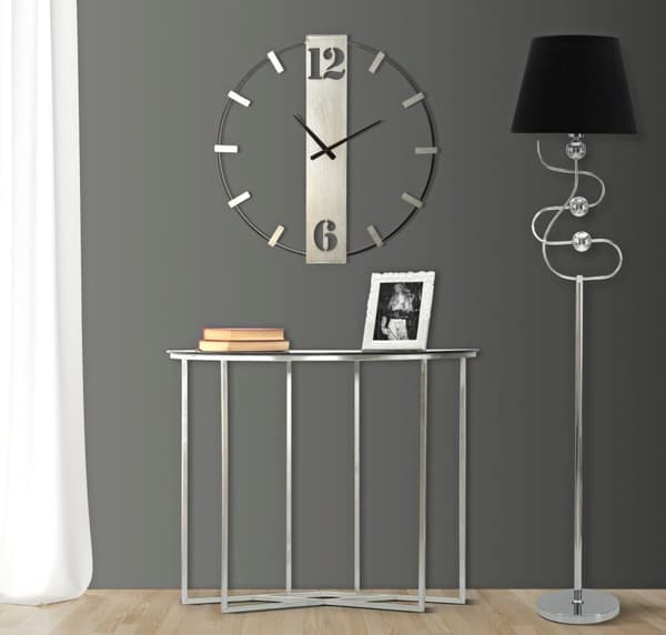 FURNLUX KLOCKA SILVY SVART 61CM