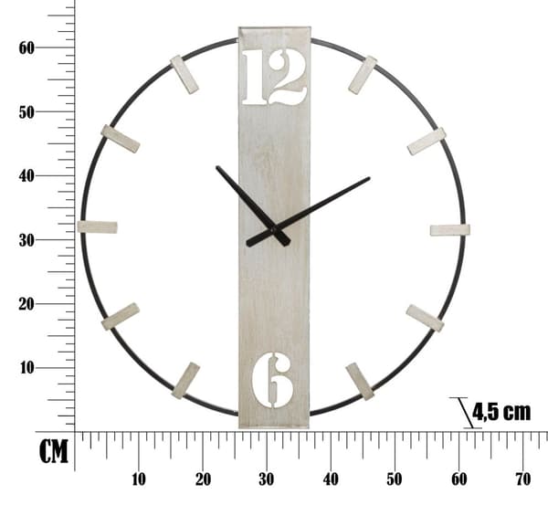 FURNLUX KLOCKA SILVY SVART 61CM