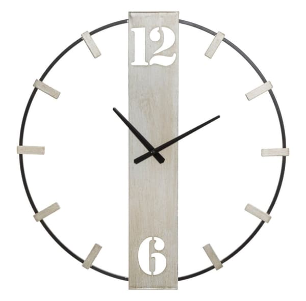 FURNLUX KLOCKA SILVY SVART 61CM