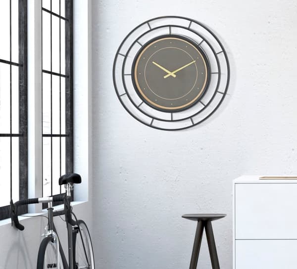 FURNLUX KLOCKA MODE SVART 70CM