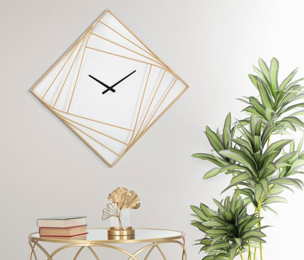 FURNLUX KLOCKA GULDFÄRGAD GULD 85CM