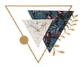 Miniatyrbild 1 av 6: FURNLUX KLOCKA TRIANGEL GULD 75CM