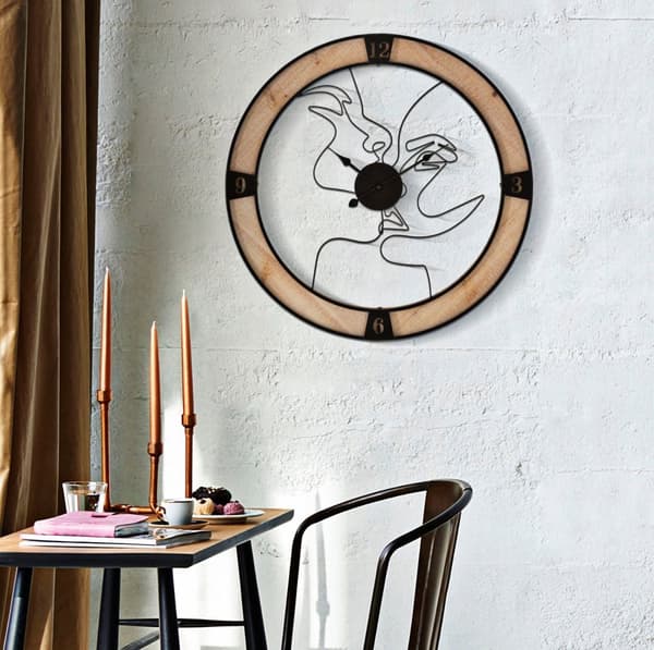 FURNLUX KLOCKA PAR SVART 60CM