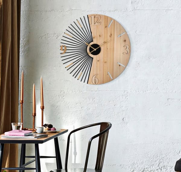 FURNLUX KLOCKA WORDY BEIGE 60CM