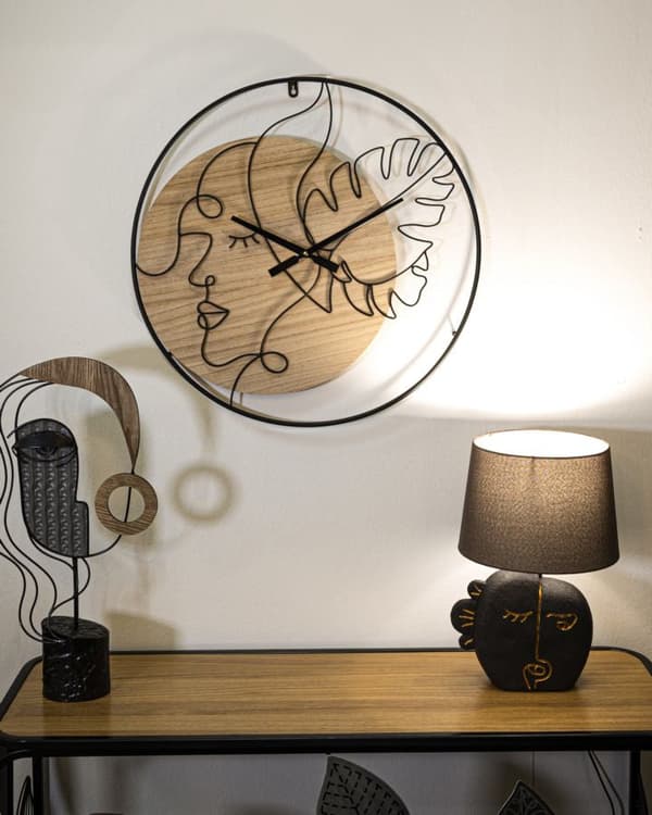 FURNLUX KLOCKA ELEGANT SVART 60CM