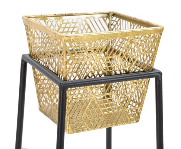 FURNLUX KRUKHÅLLARE FYRKANT GULD 23CM (2 ST)