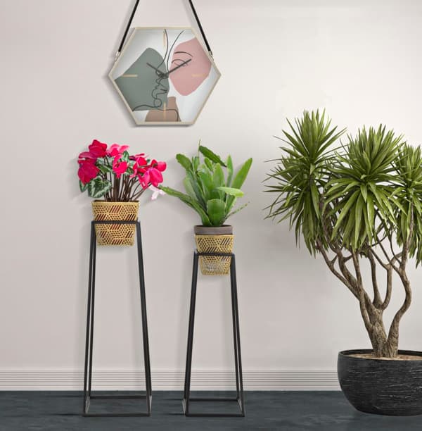 FURNLUX KRUKHÅLLARE FYRKANT GULD 23CM (2 ST)