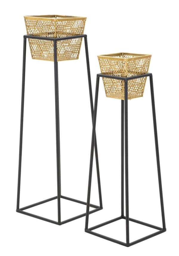 FURNLUX KRUKHÅLLARE FYRKANT GULD 23CM (2 ST)