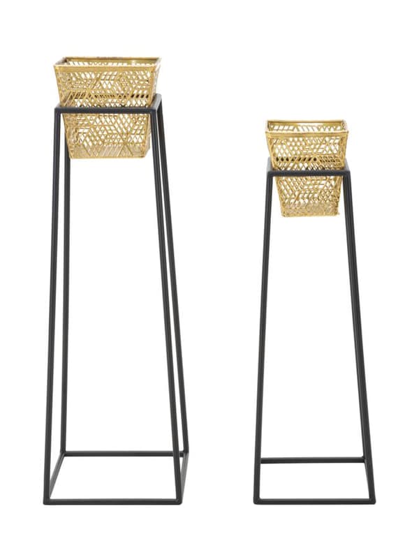 FURNLUX KRUKHÅLLARE FYRKANT GULD 23CM (2 ST)