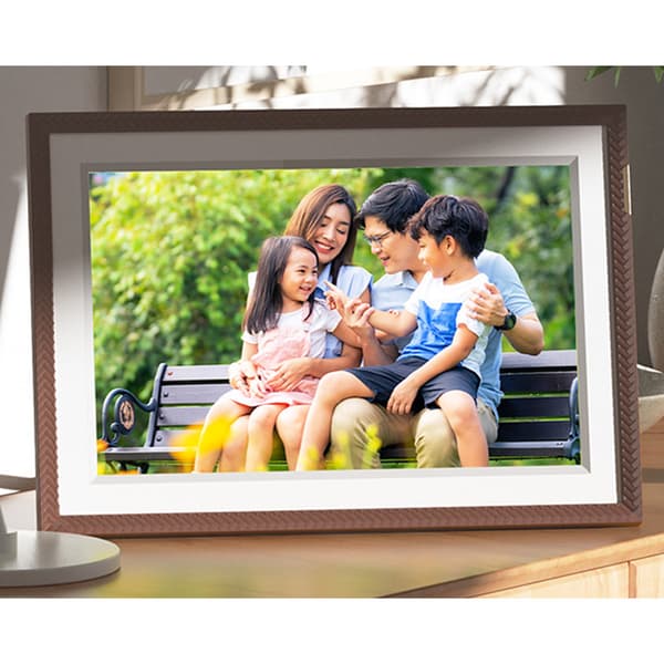 Arzopa D10 – 10,1" digital fotoram med pekskärm och 32 GB minne - Mörkbrun