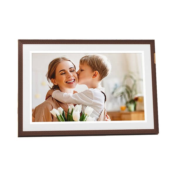 Arzopa D10 – 10,1" digital fotoram med pekskärm och 32 GB minne - Mörkbrun
