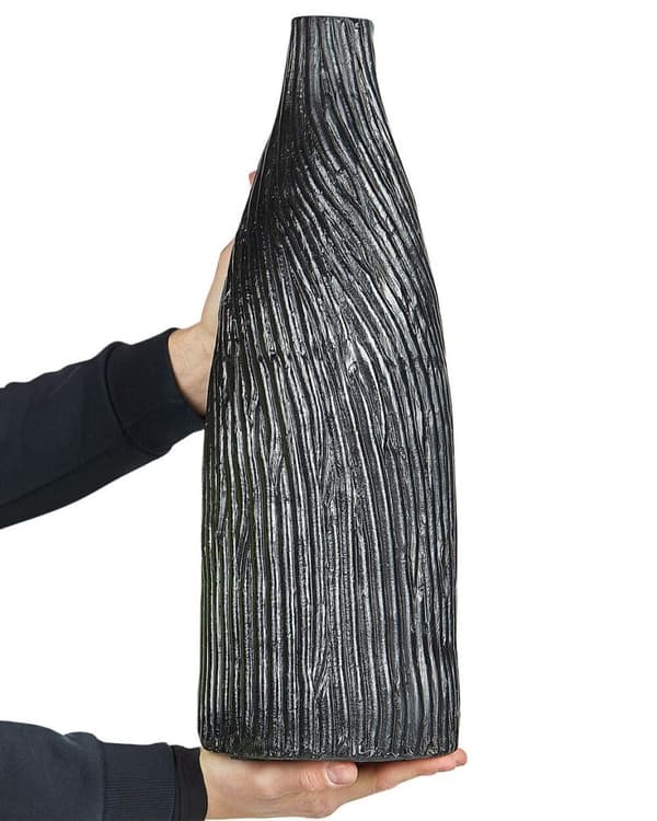 Koristeellinen maljakko FLORENTIA Keramiikka 50 cm Musta Lumarko!