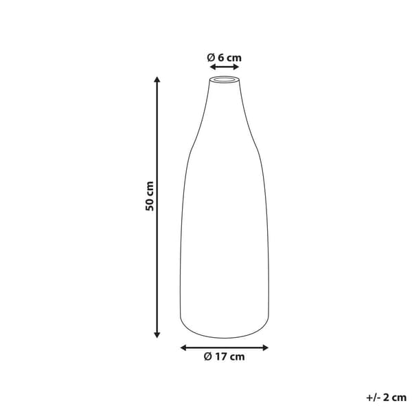 Koristeellinen maljakko FLORENTIA Keramiikka 50 cm Musta Lumarko!