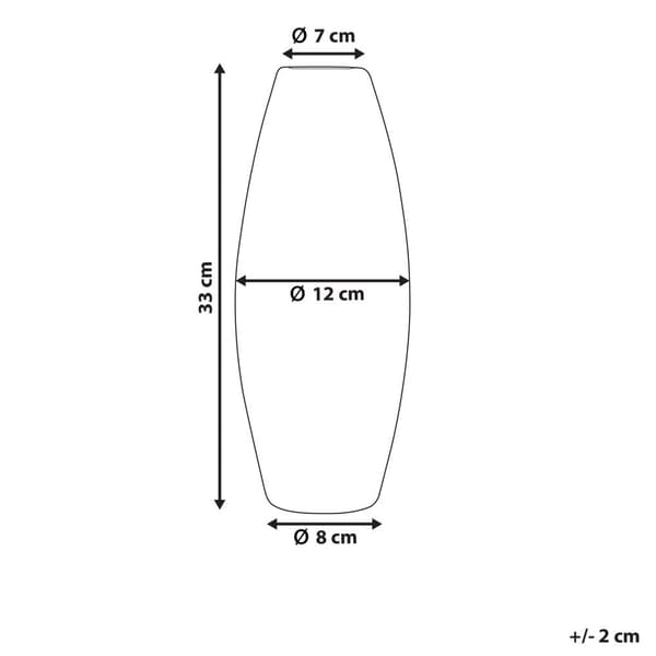 ARPAD koristeellinen maljakko kivitavaraa 33 cm hopeinen Lumarko!