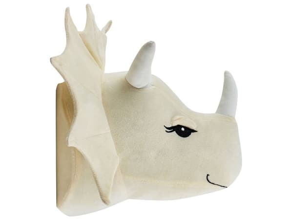 Barnväggdekoration Dinosaur REXX Bomull Ljusbeige 29 cm Lumarko!