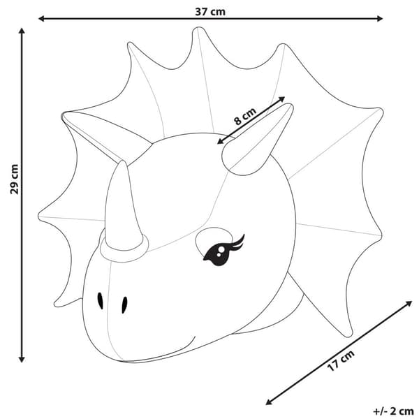 Barnväggdekoration Dinosaur REXX Bomull Ljusbeige 29 cm Lumarko!