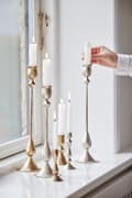 Miniatyrbild 3 av 7: FURNLUX LJUSSTAKE INGRID GULD 4CM