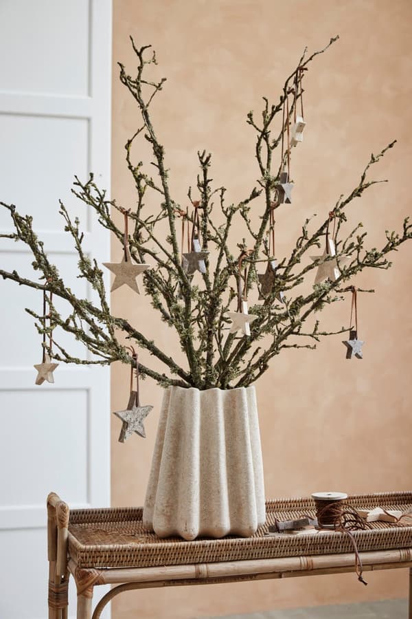 FURNLUX VAS VALINA BEIGE 20CM