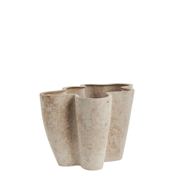 FURNLUX VAS VALINA BEIGE 20CM