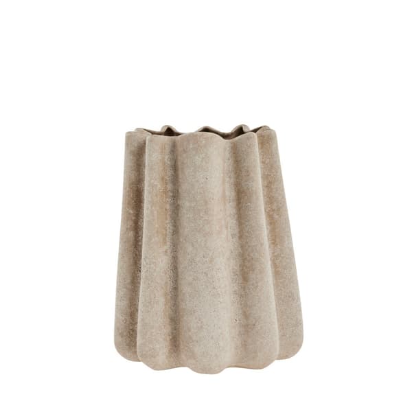 FURNLUX VAS VALINA BEIGE 20CM