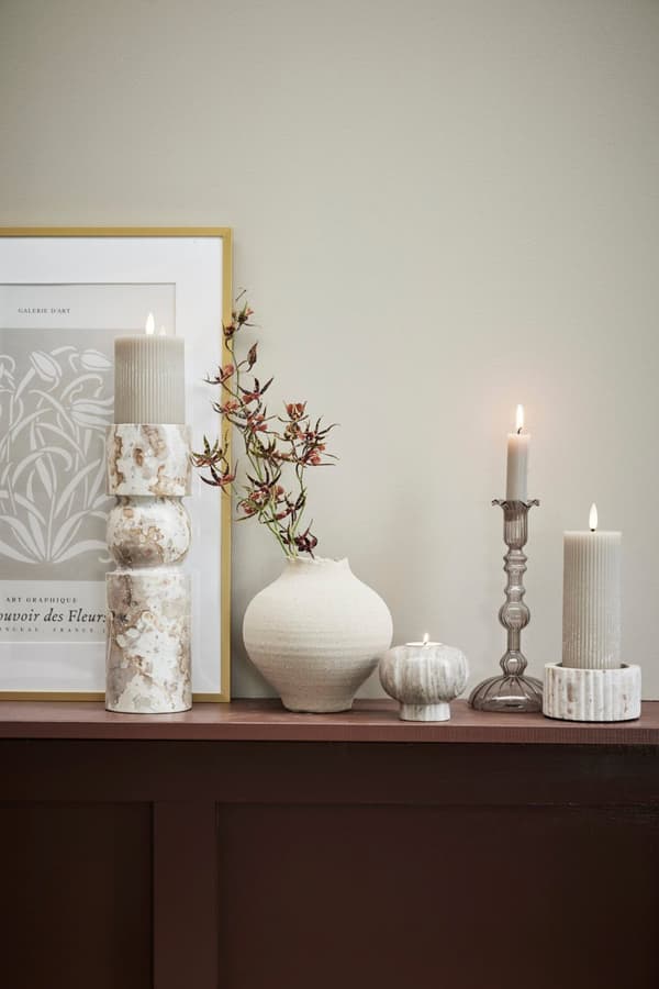 FURNLUX LJUSSTAKE ELLIA BEIGE 9CM