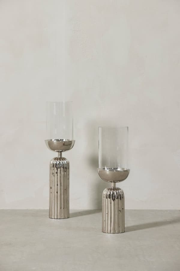 FURNLUX LJUSSTAKE SANDIA SILVER 12CM