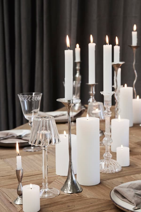 FURNLUX LJUSSTAKE CALA SILVER 7CM