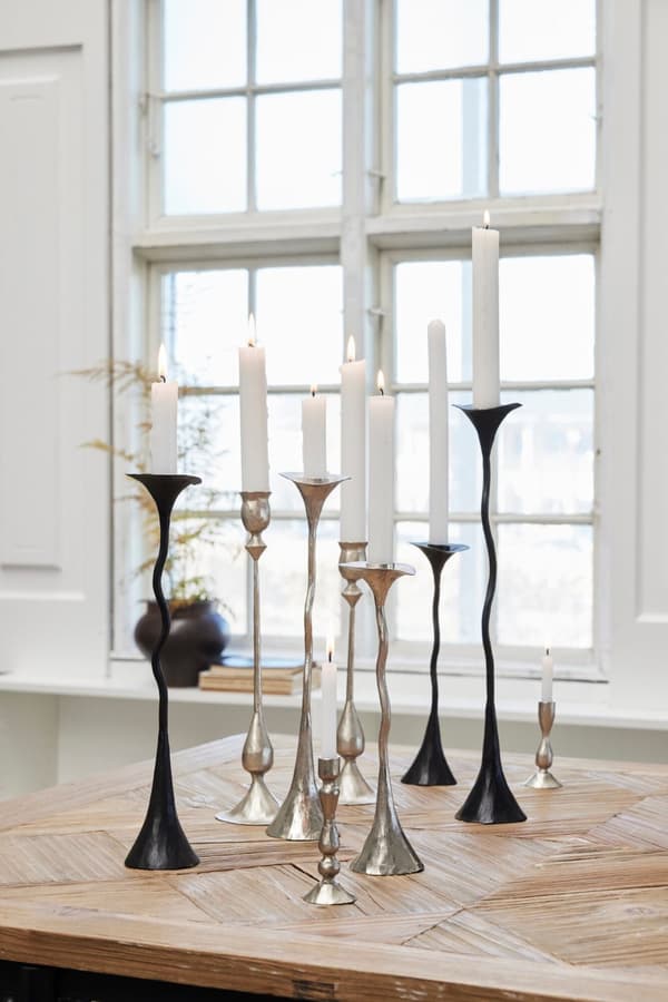 FURNLUX LJUSSTAKE CALA SILVER 7CM