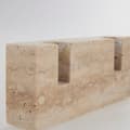 Miniatyrbild 3 av 4: FURNLUX LJUSSTAKE TRAVINA BEIGE 3CM