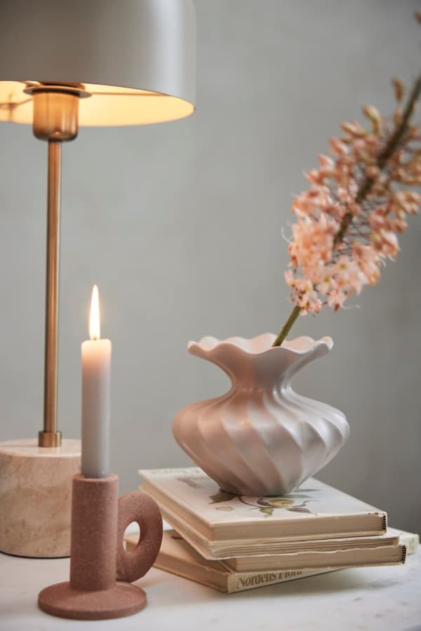 FURNLUX VAS SUSILLE BEIGE 17CM