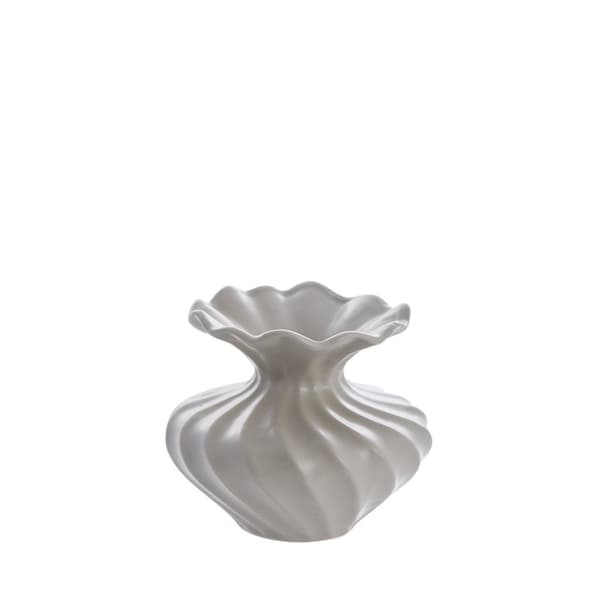FURNLUX VAS SUSILLE BEIGE 17CM