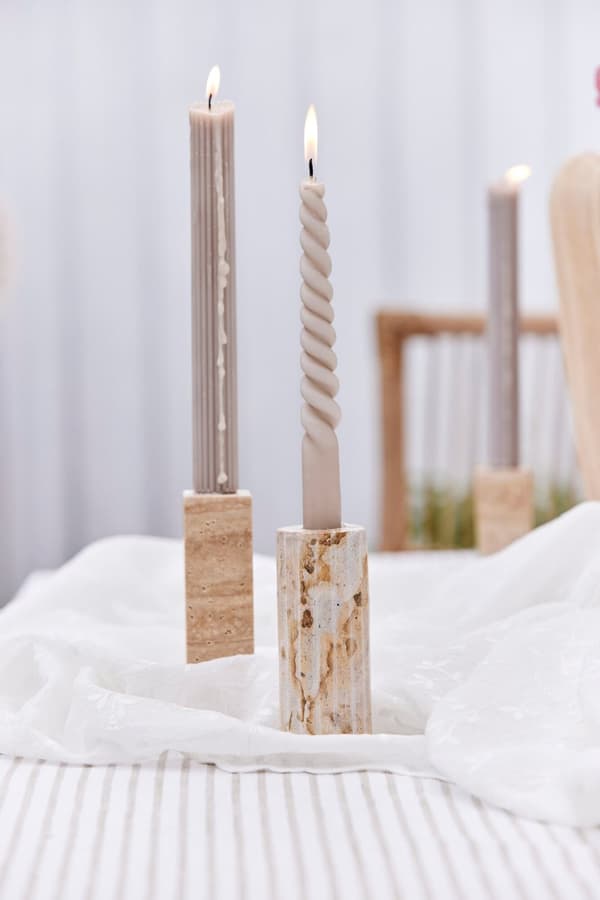 FURNLUX LJUSSTAKE TRAVINA BEIGE 4CM