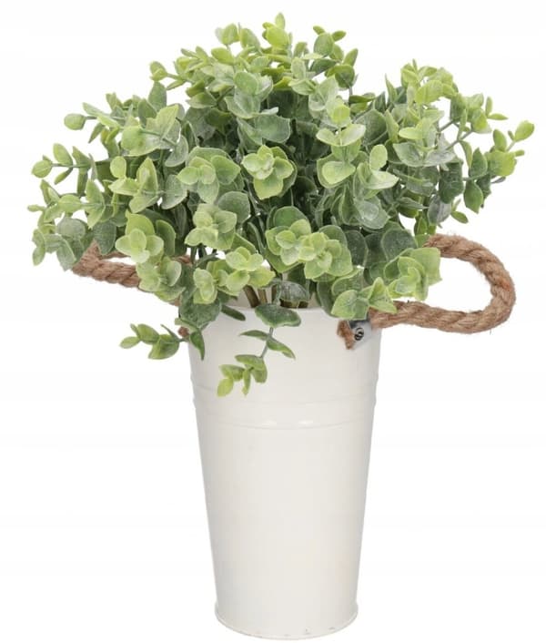 Buxbombladsbukett 38 cm med 11 grenar och konstgjorda blommor