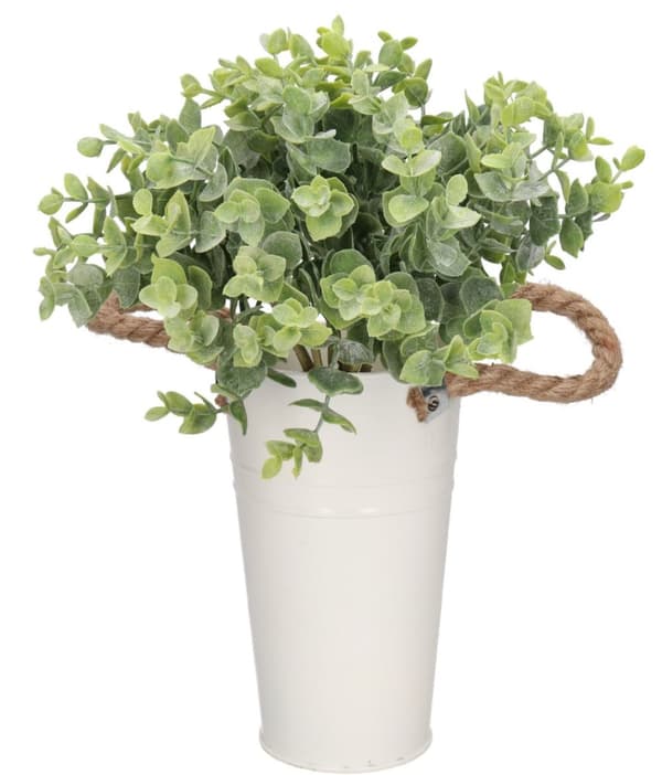 Buxbombladsbukett 38 cm med 11 grenar och konstgjorda blommor