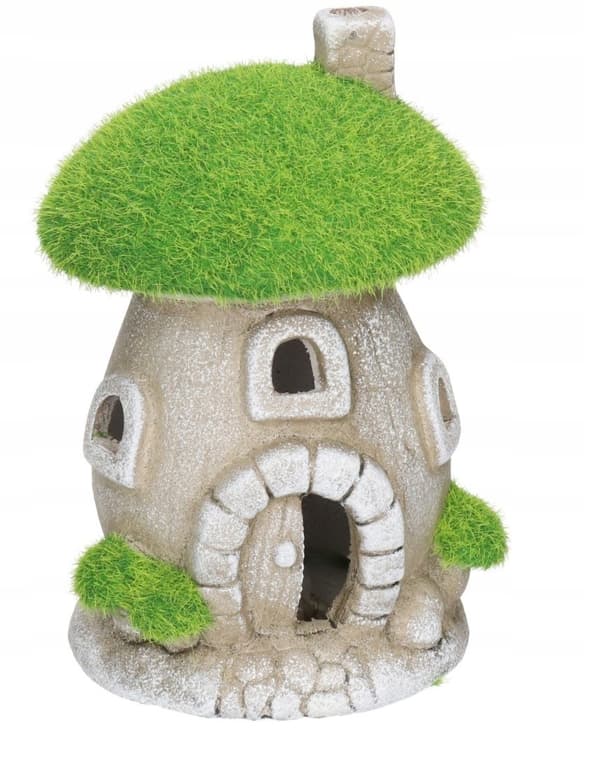 HAVEFIGUR HUS SVAMP KERAMISK LED