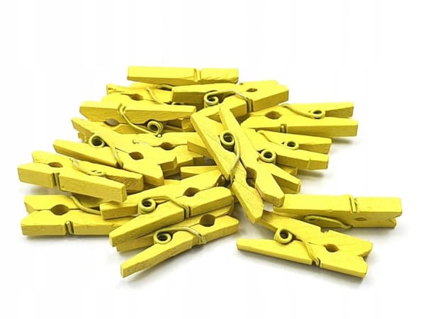 TRÄKLÄM MINIKLÄM 24 ST 3CM GULA