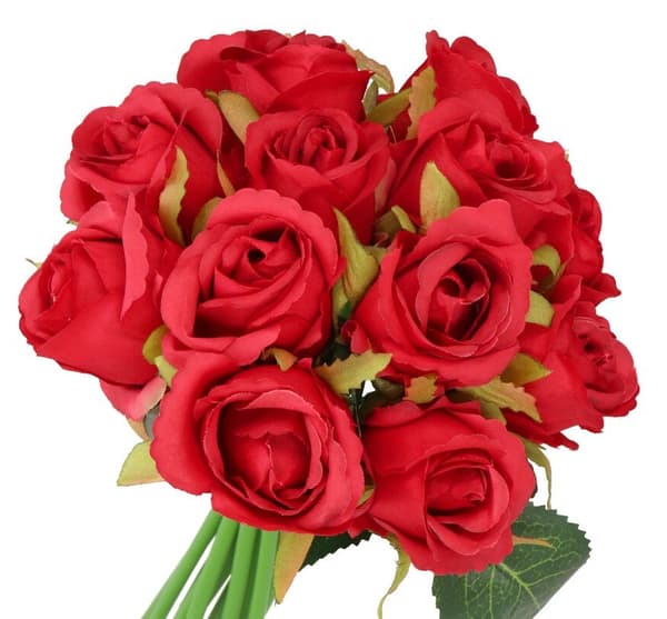KONSTGJORDA BLOMMOR ROS SILIKONROSOR GUMMIBLOMMOR
