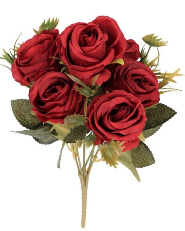 KUNSTIGE BLOMSTER SOM LIVSBUKET ROSER ROSER GRENE
