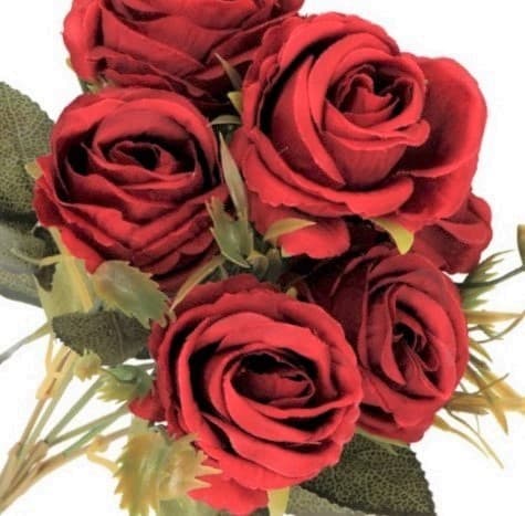 KUNSTIGE BLOMSTER SOM LIVSBUKET ROSER ROSER GRENE