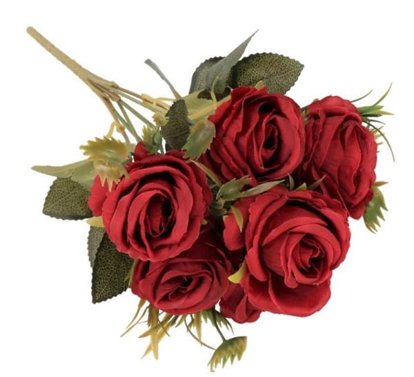 KUNSTIGE BLOMSTER SOM LIVSBUKET ROSER ROSER GRENE