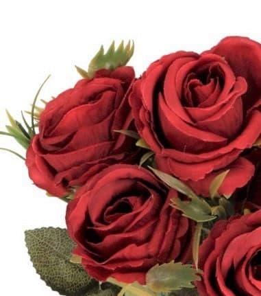 KUNSTIGE BLOMSTER SOM LIVSBUKET ROSER ROSER GRENE