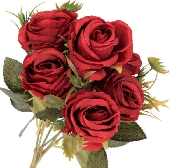 KUNSTIGE BLOMSTER SOM LIVSBUKET ROSER ROSER GRENE