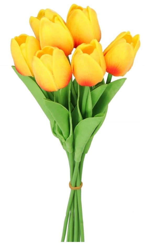 TULIPANER BUKETT AF TULIPANER GUMMIBELAGET GUMMI SILIKONE LIKE LIFE