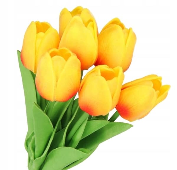 TULIPANER BUKETT AF TULIPANER GUMMIBELAGET GUMMI SILIKONE LIKE LIFE