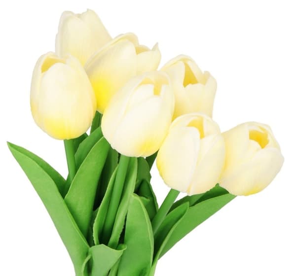 TULIPANER BUKETT AF TULIPANER GUMMIBELAGET GUMMI SILIKONE LIKE LIFE