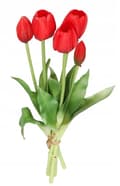 Miniatyrbillede 4 af 5: TULIPANER BUKETT AF TULIPANER GUMMIBELAGET GUMMI SILIKONE LIKE LIFE