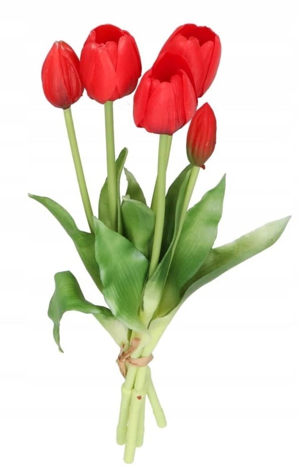 TULIPANER BUKETT AF TULIPANER GUMMIBELAGET GUMMI SILIKONE LIKE LIFE