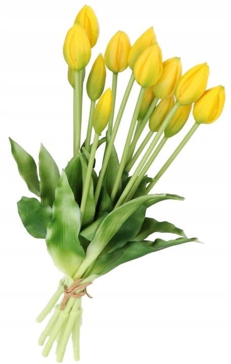 TULIPANER BUKETT MED TULIPANER GUMMIBELAGTE GUMMISILIKONE-LIKE LIFE 7 STK.