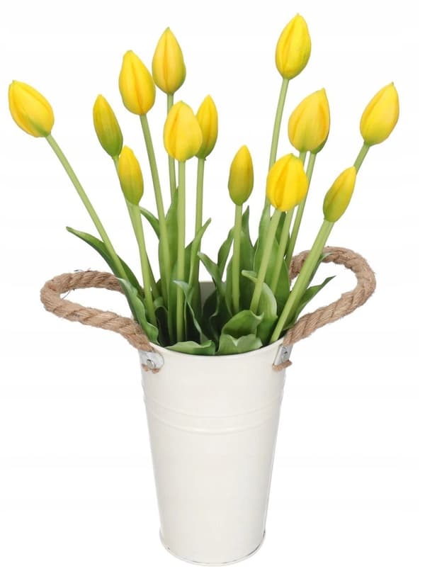 TULIPANER BUKETT MED TULIPANER GUMMIBELAGTE GUMMISILIKONE-LIKE LIFE 7 STK.