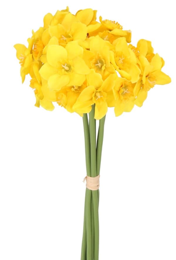 DAFFFY PÅSKLILJOR BUKETT KONSTGJORDA BLOMMOR SOM LIVET 41 CM